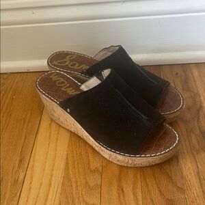 Sam Edelman Black Wedge Shoes with Textured Upper